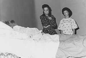 Michele Williams (left) as Rita in SKIRMISHES